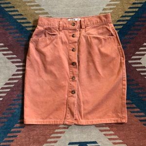 Vintage light orange mini pencil skirt